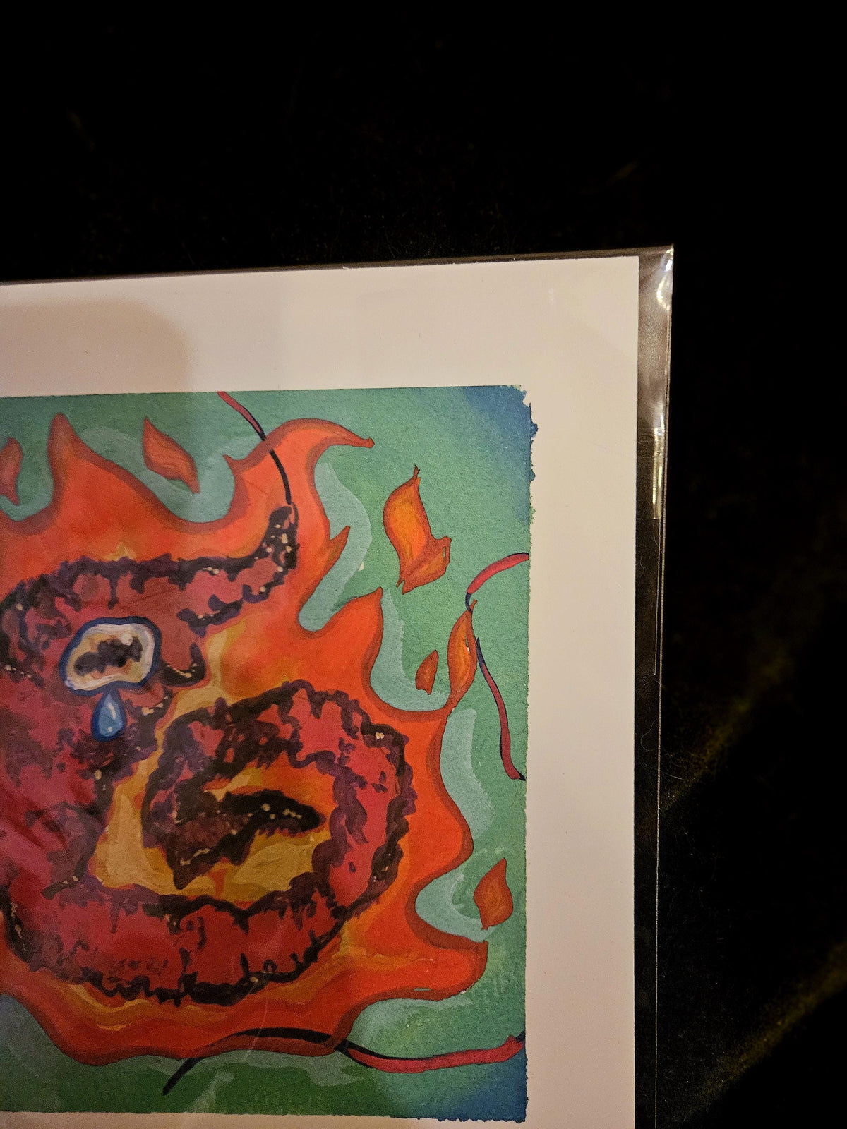 Panic Worm on Fire Print
