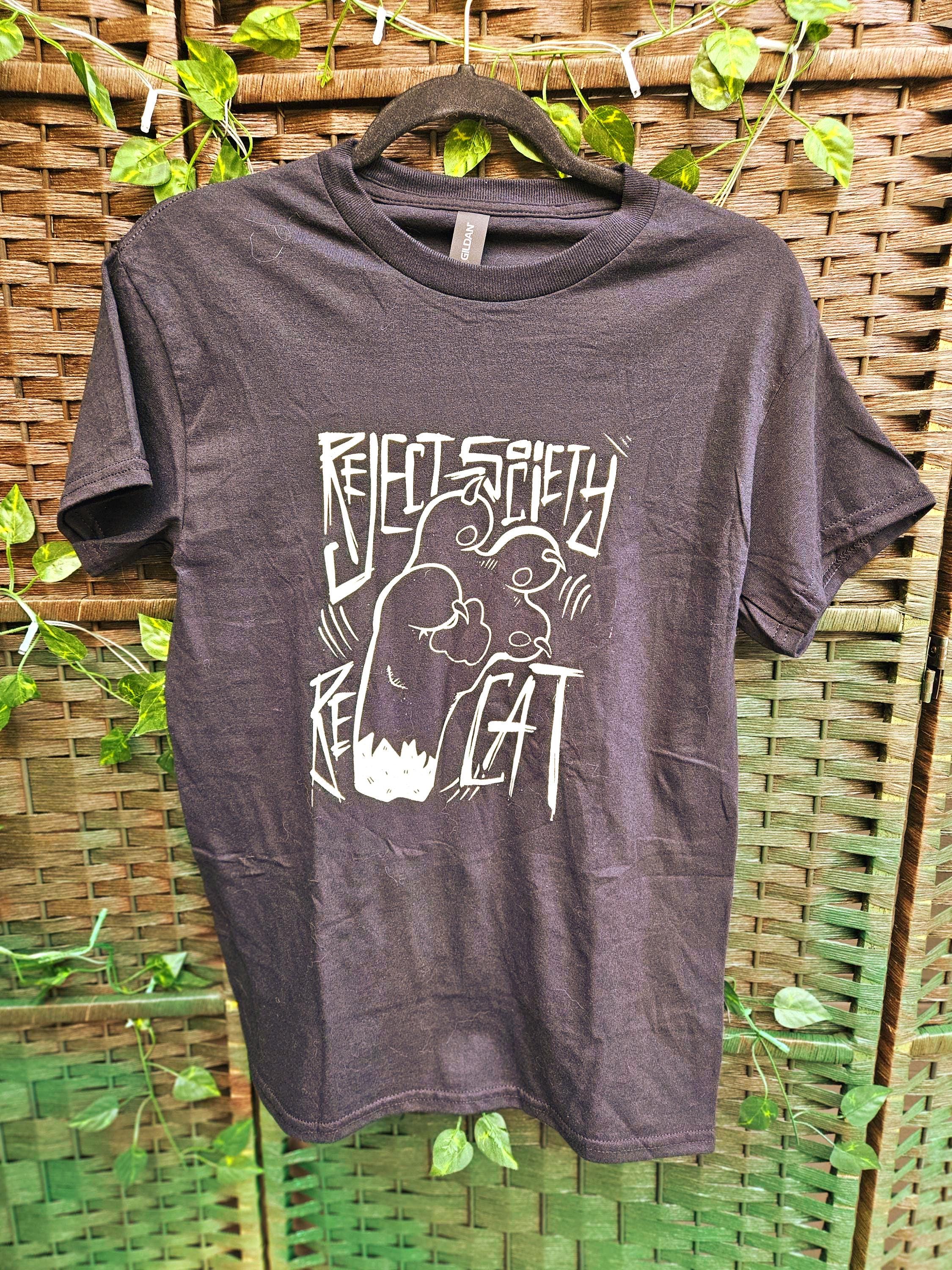 Punk Kat T-Shirt Reject Society Be Cat