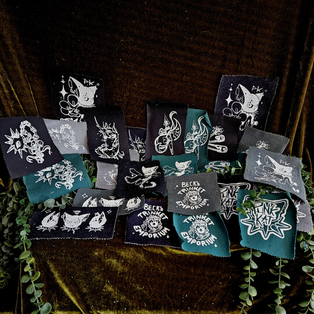 Recycled Pants Screen Printed Patches