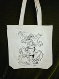 Chained Unicorn Screen Printed Tote Bag