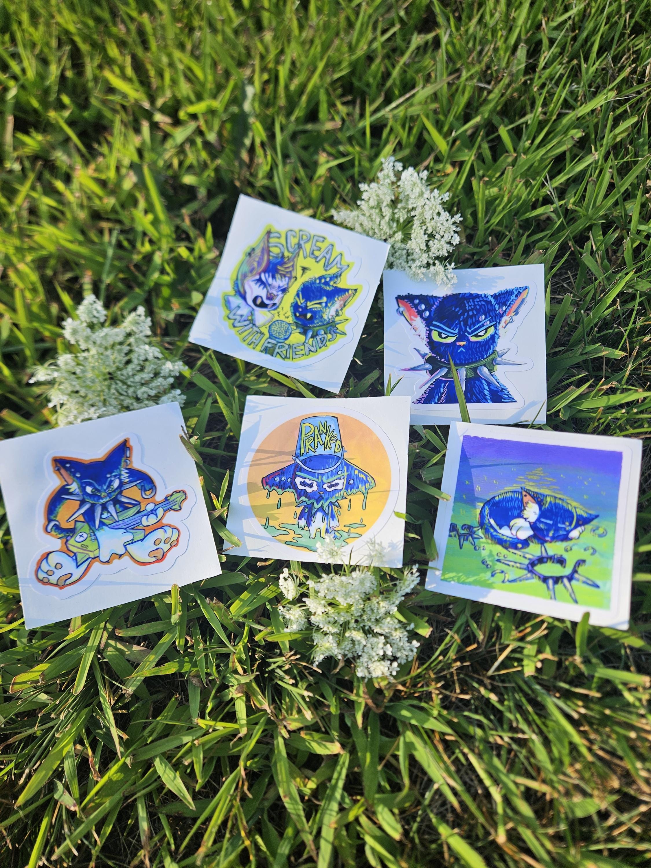 Punk Kat Stickers