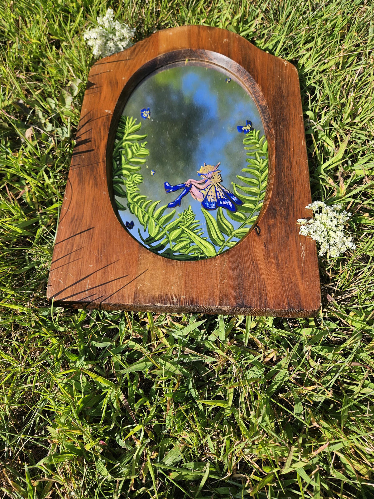 Mirror Painting: Blue Boots Butterfly Pixie