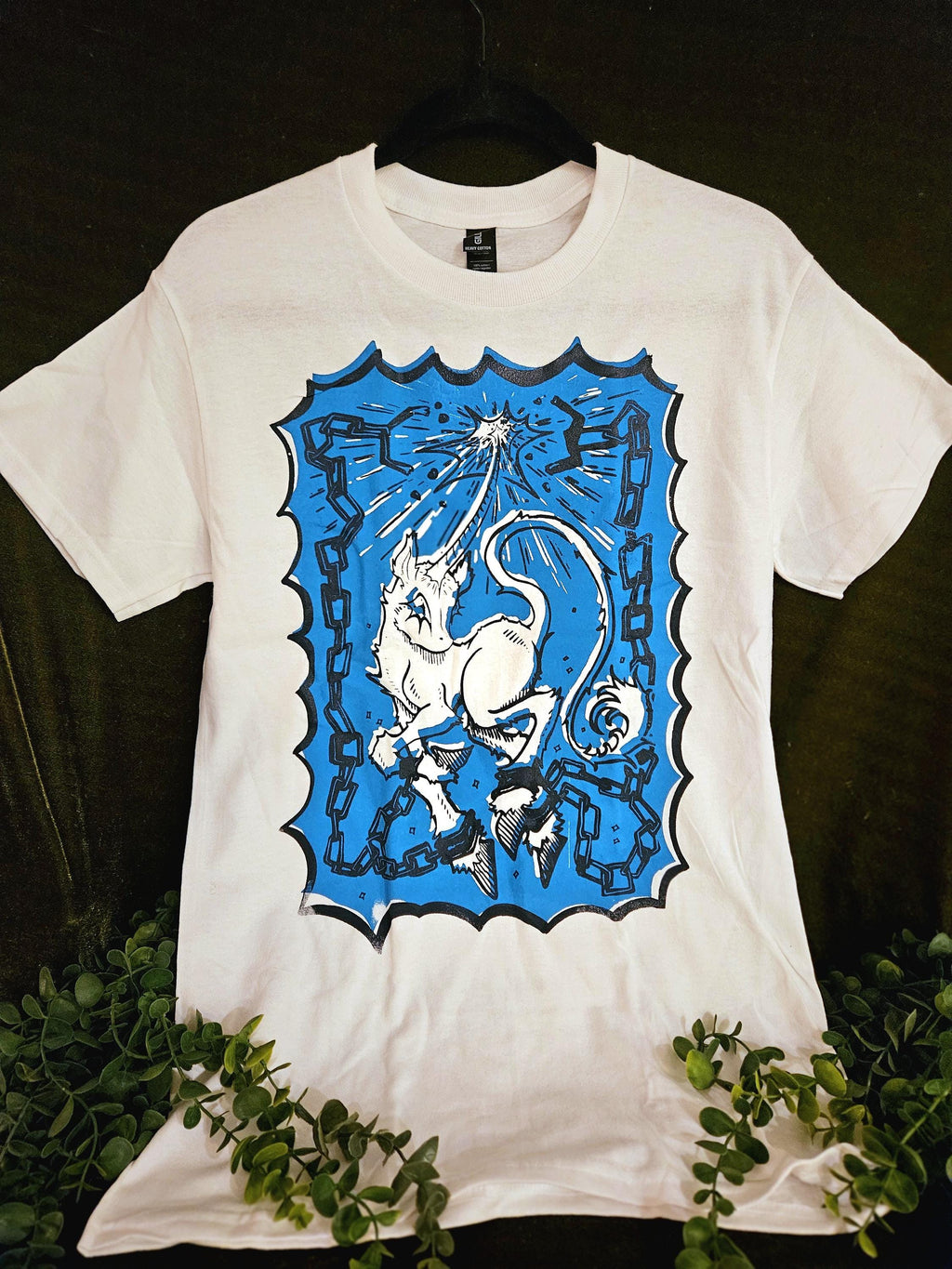 Chained Unicorn Screen Printed Shirt