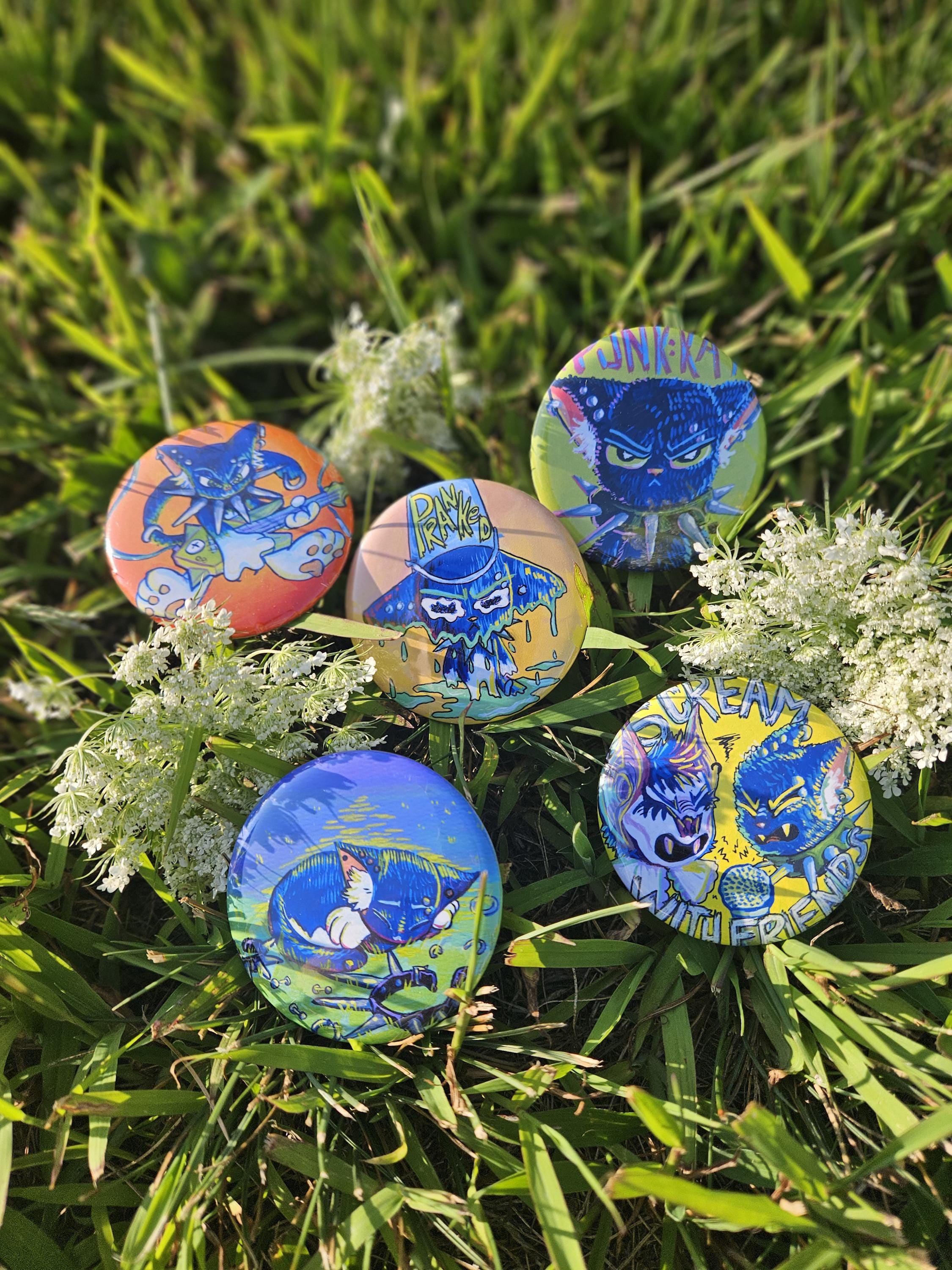 Punk Kat Buttons