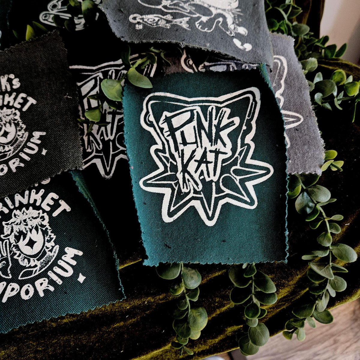 Recycled Pants Screen Printed Patches