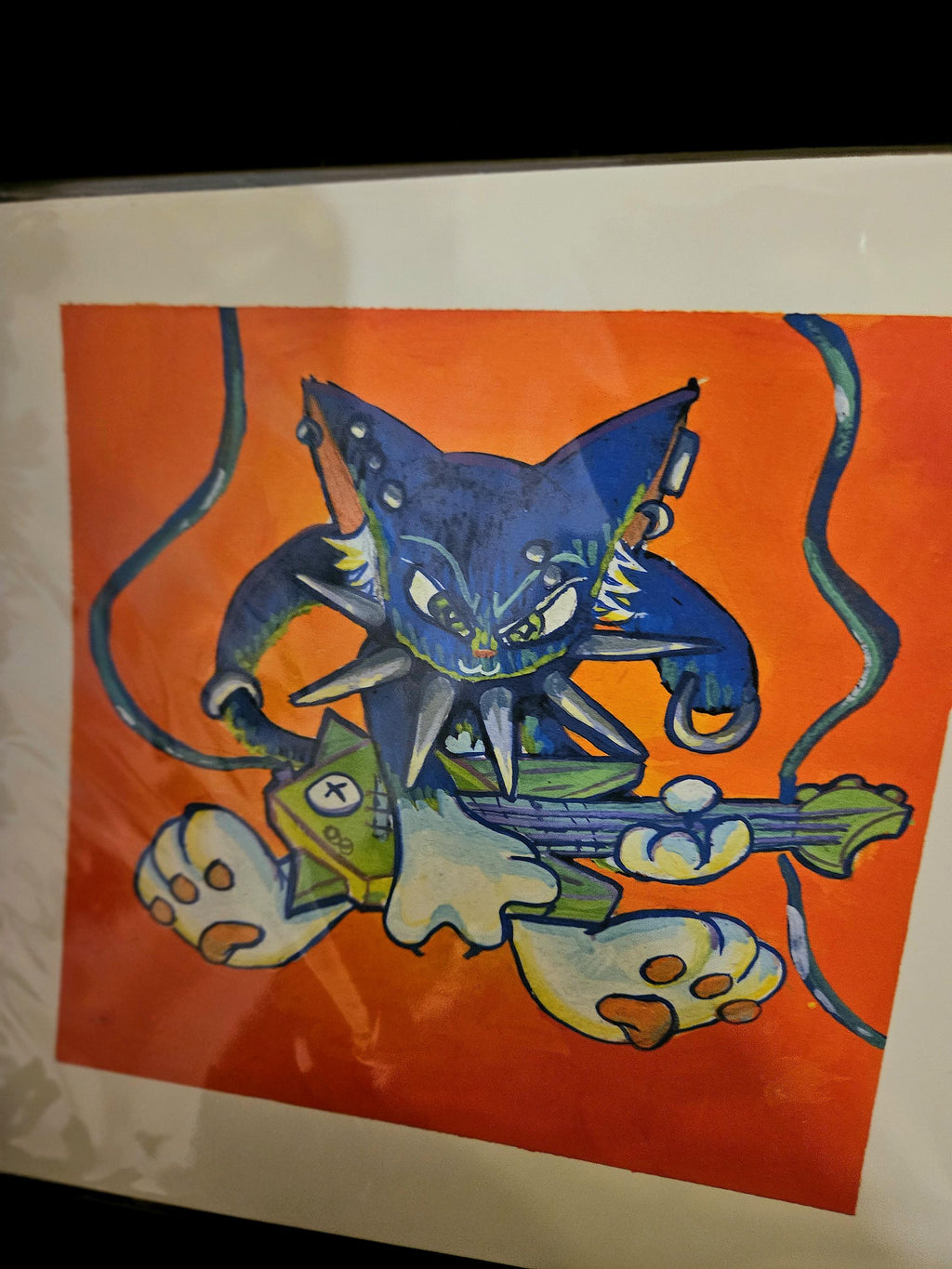 Punk Kat with Bass Print