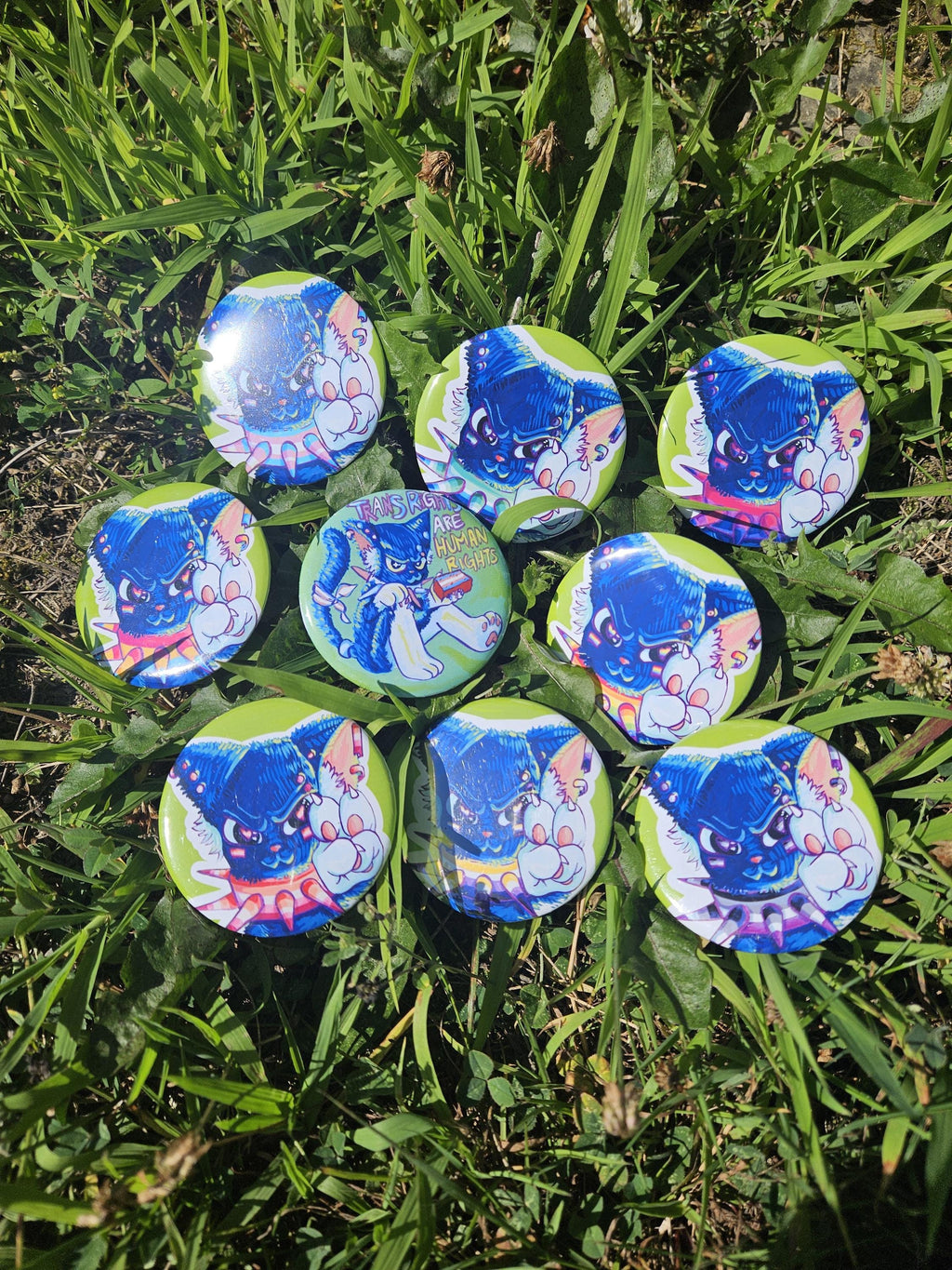 Punk Kat Pride Buttons