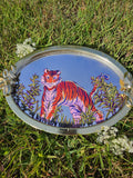 Mirror Painting: Tiger in the Reeds