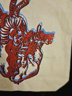 Distortion Heart Screen Printed Tote Bag
