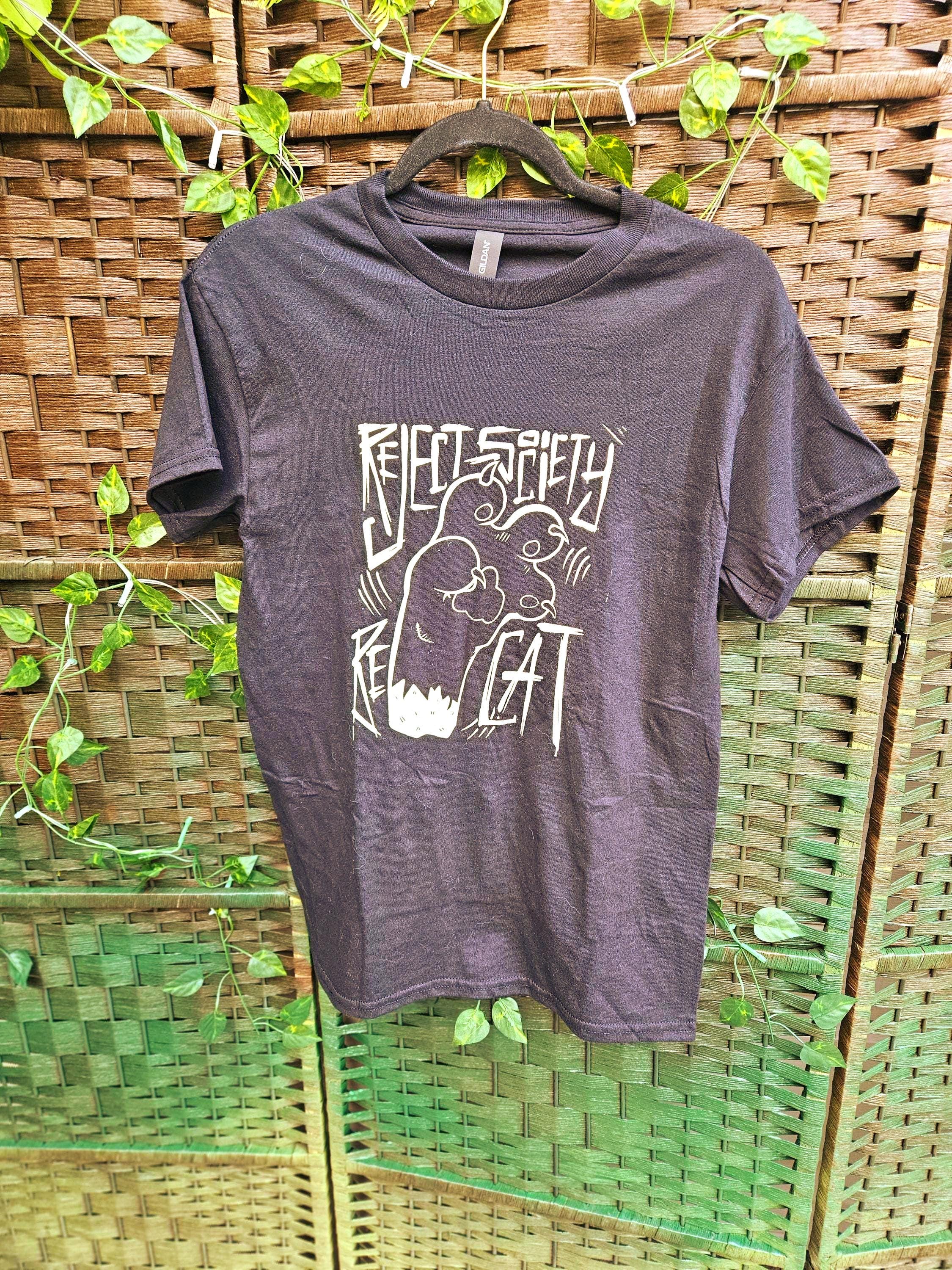 Punk Kat T-Shirt Reject Society Be Cat
