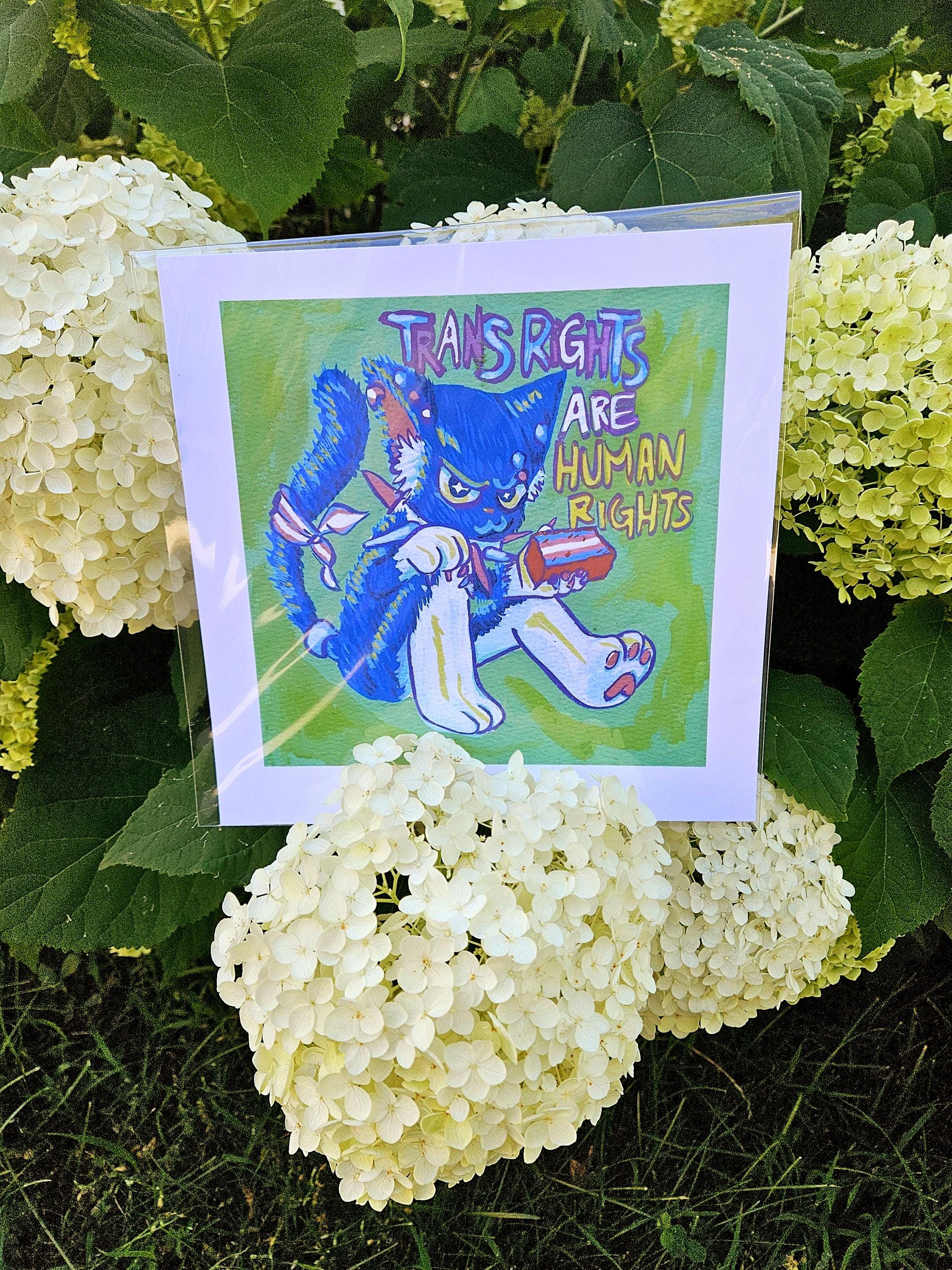 Punk Kat Trans Rights are Human Rights Print