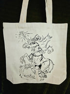 Chained Unicorn Screen Printed Tote Bag