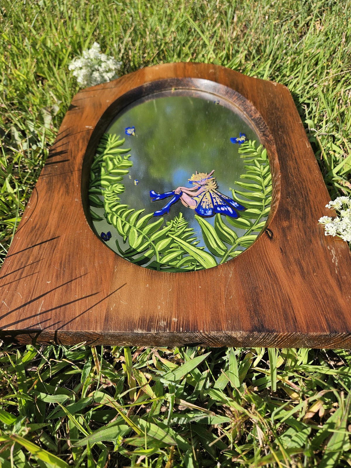 Mirror Painting: Blue Boots Butterfly Pixie