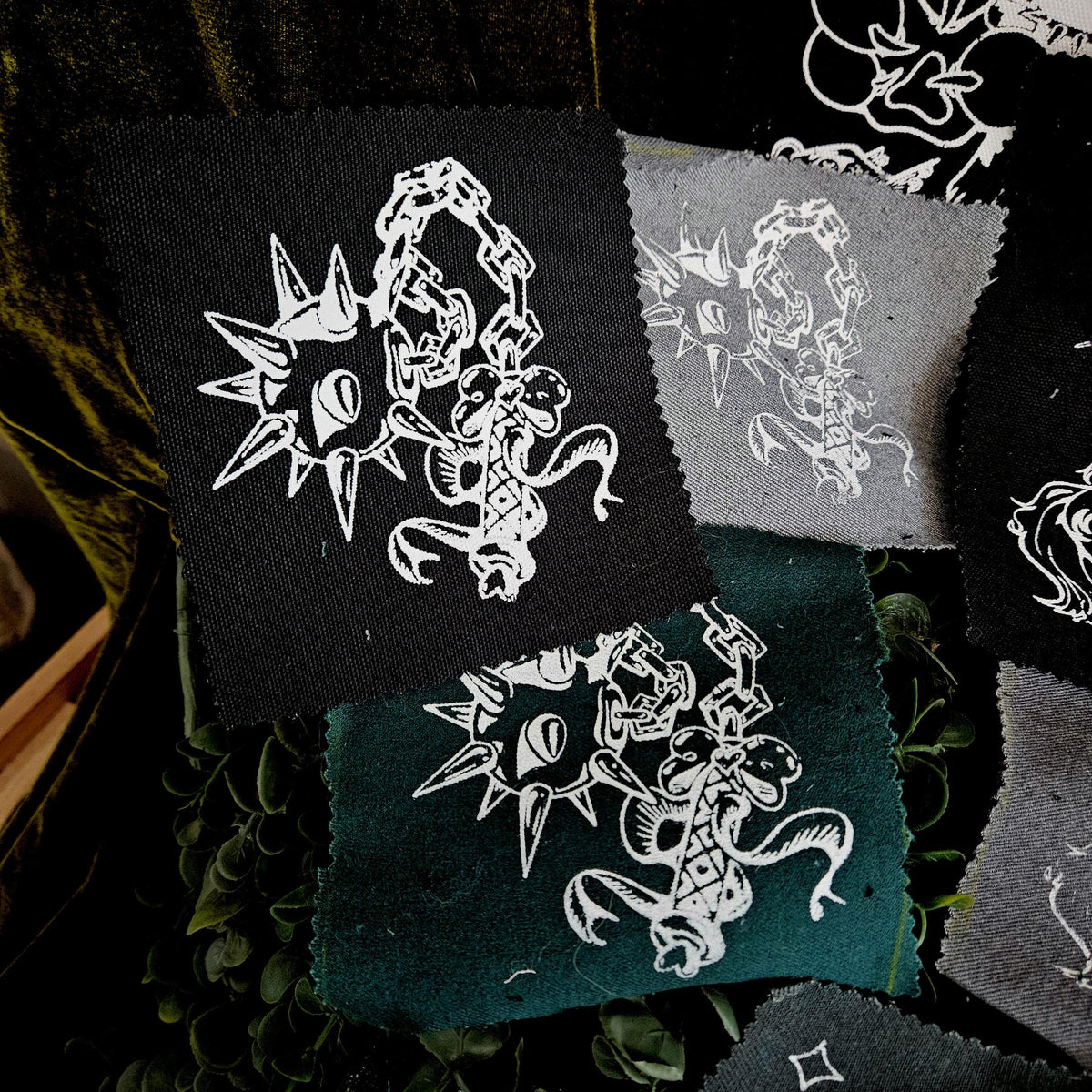 Recycled Pants Screen Printed Pocket Patches