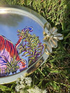 Mirror Painting: Tiger in the Reeds