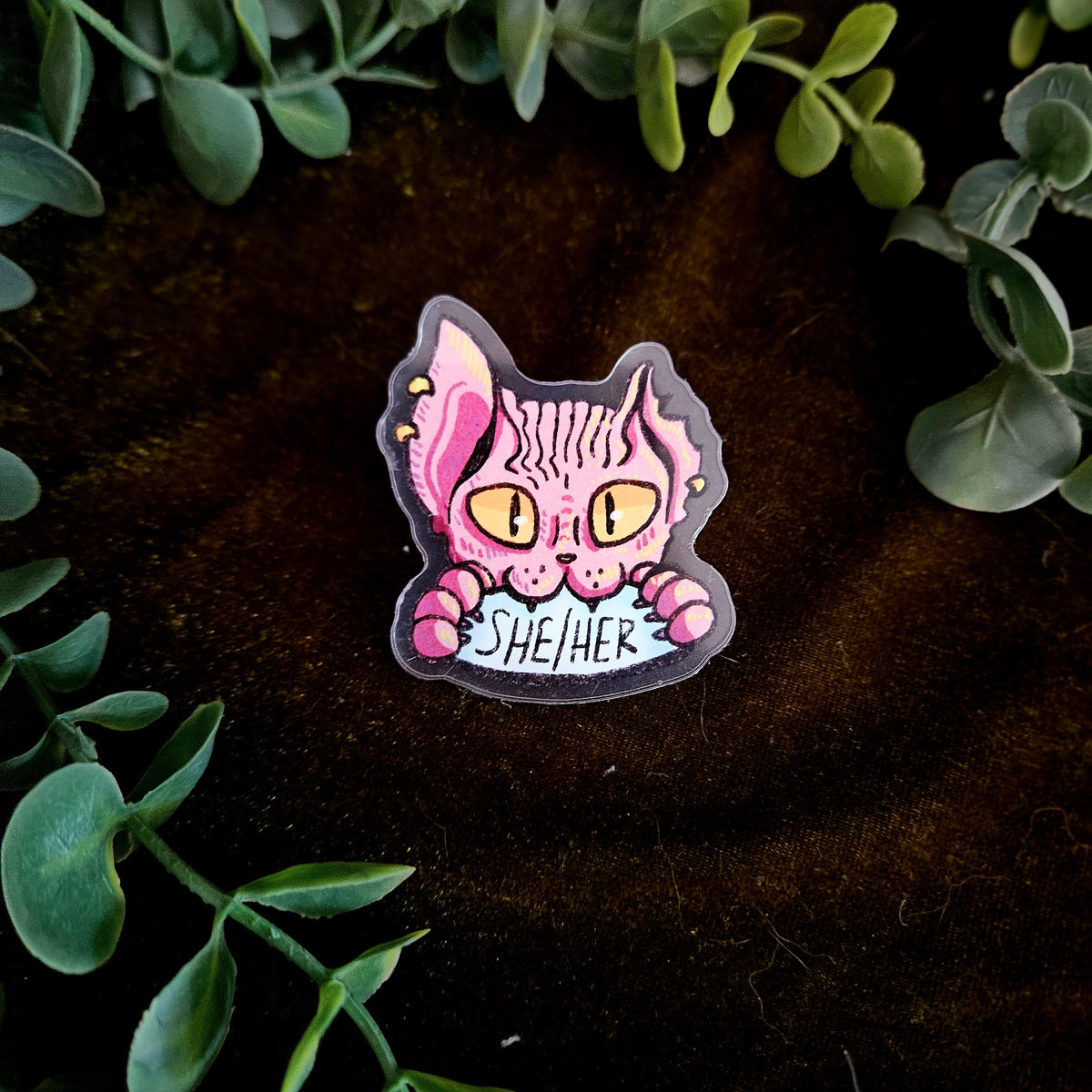 PUNK KAT Pronoun Pins