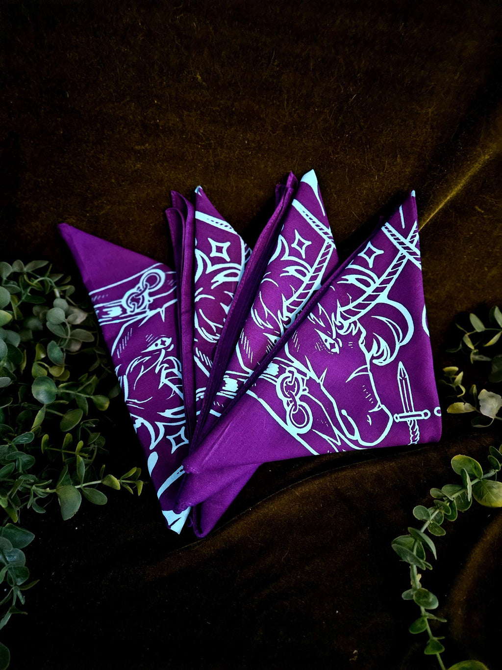 Chained Unicorn Screen Printed Bandana