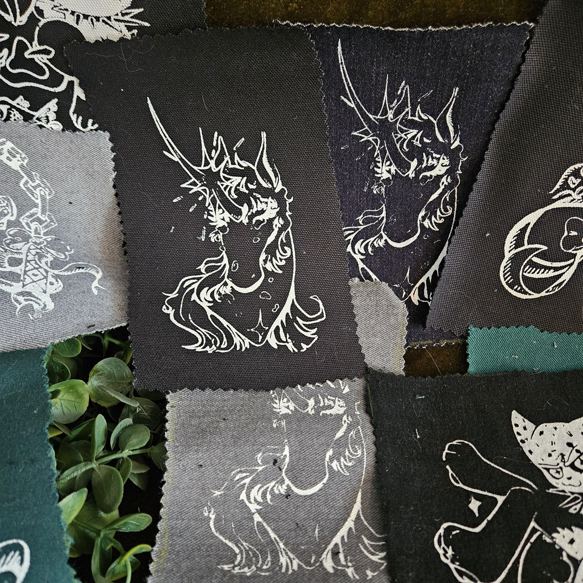 Recycled Pants Screen Printed Pocket Patches