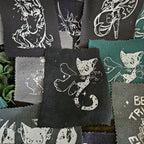 Recycled Pants Screen Printed Patches