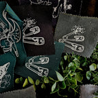 Recycled Pants Screen Printed Patches