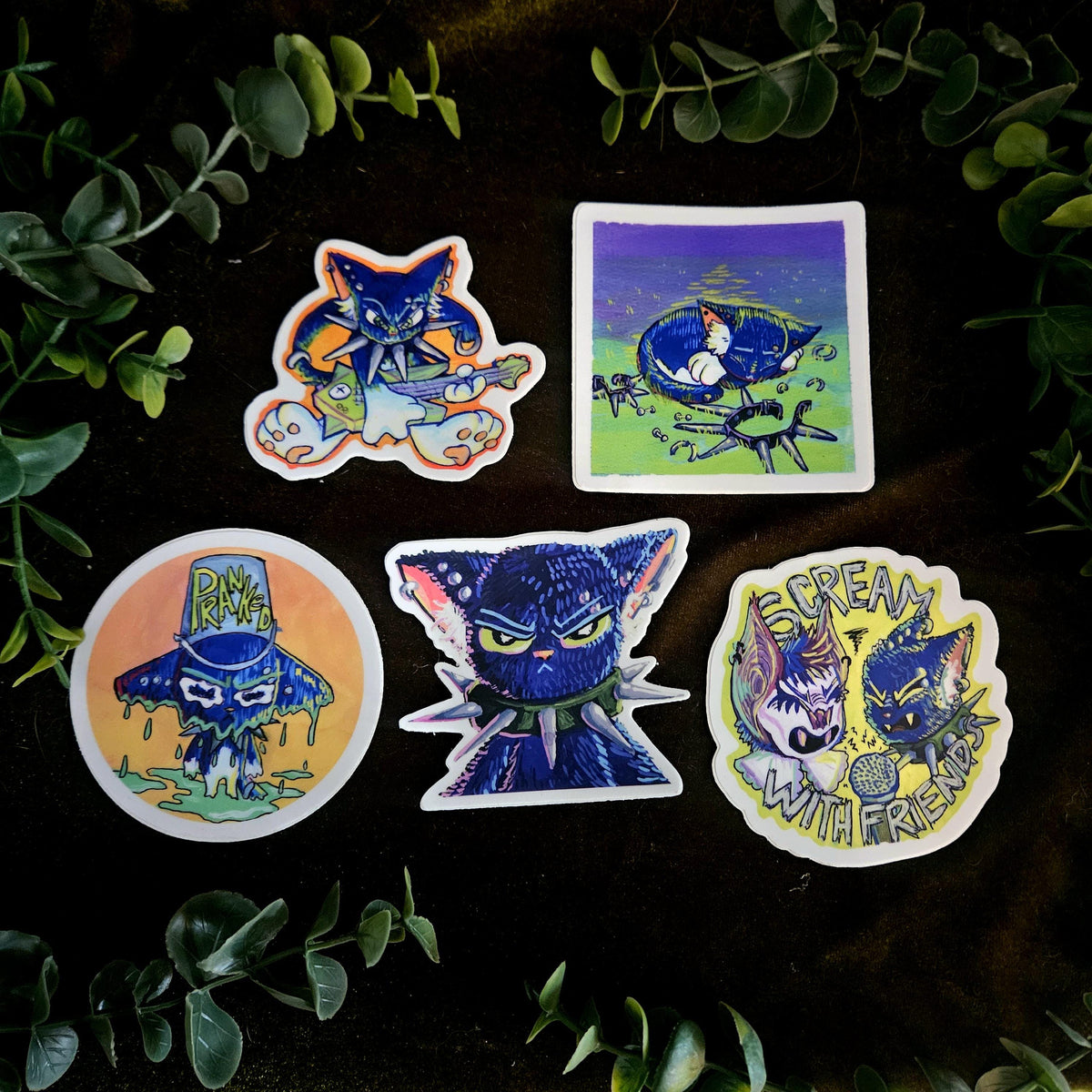 Punk Kat Stickers