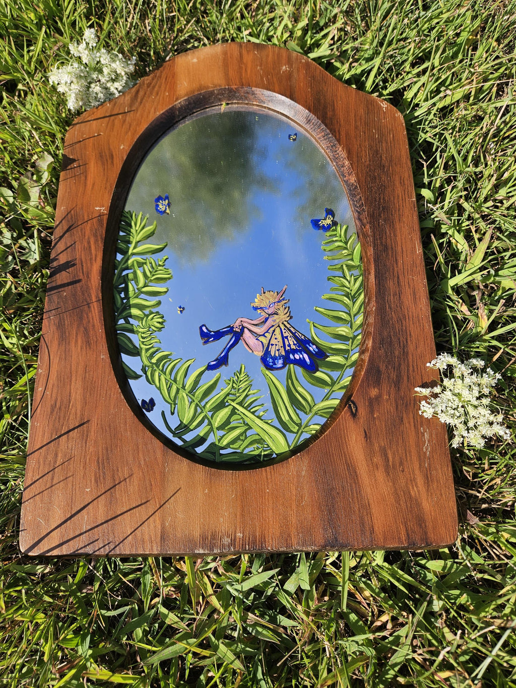 Mirror Painting: Blue Boots Butterfly Pixie