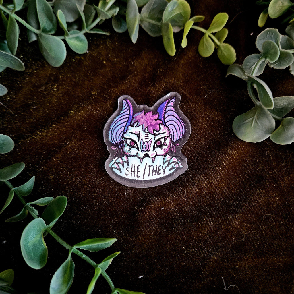 PUNK KAT Pronoun Pins