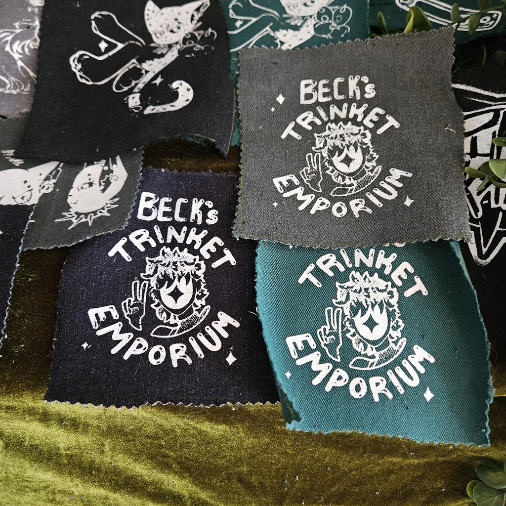 Recycled Pants Screen Printed Patches