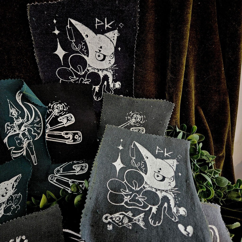 Recycled Pants Screen Printed Pocket Patches
