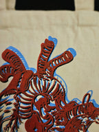Distortion Heart Screen Printed Tote Bag