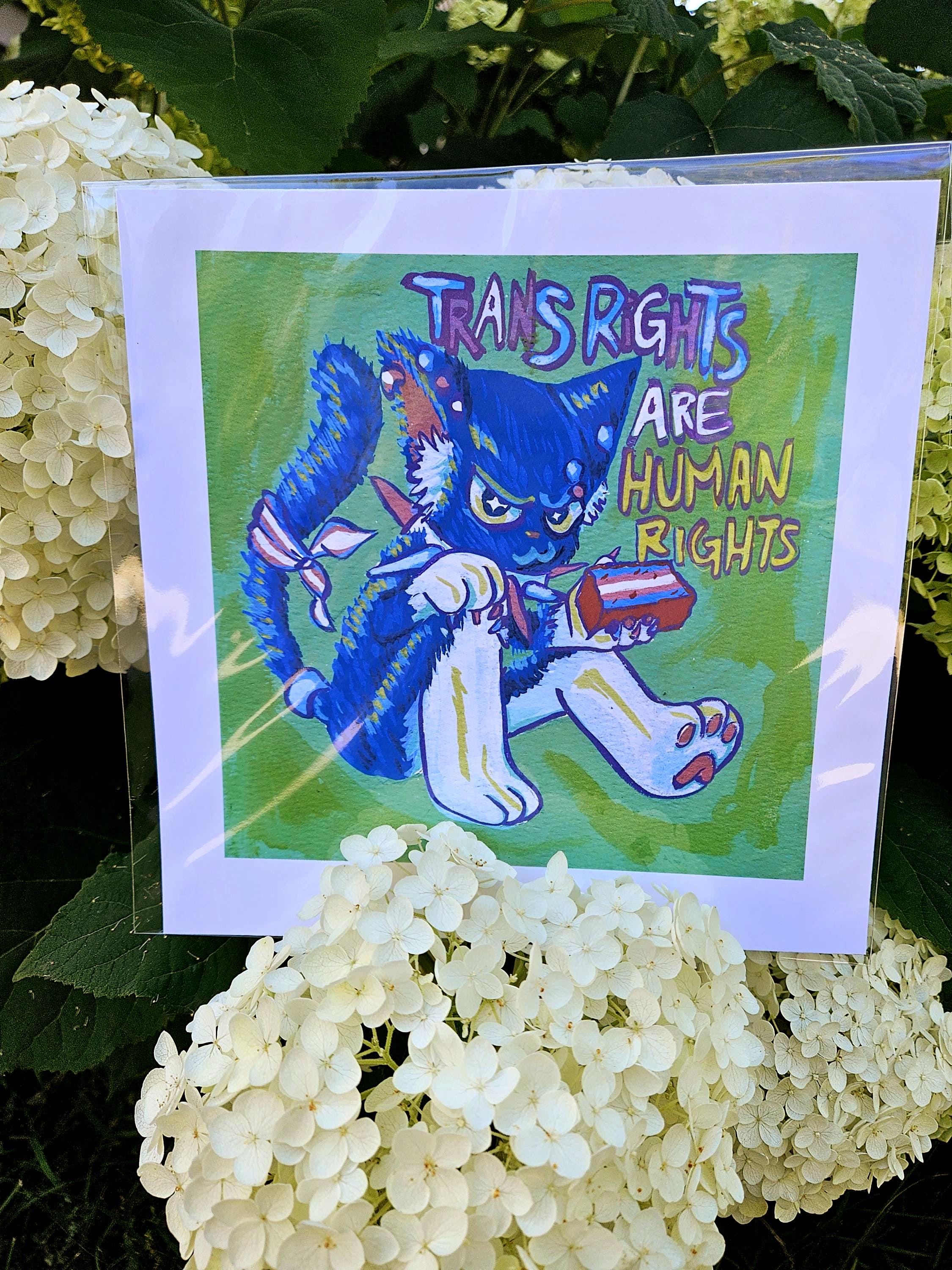 Punk Kat Trans Rights are Human Rights Print