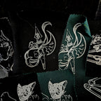 Recycled Pants Screen Printed Patches