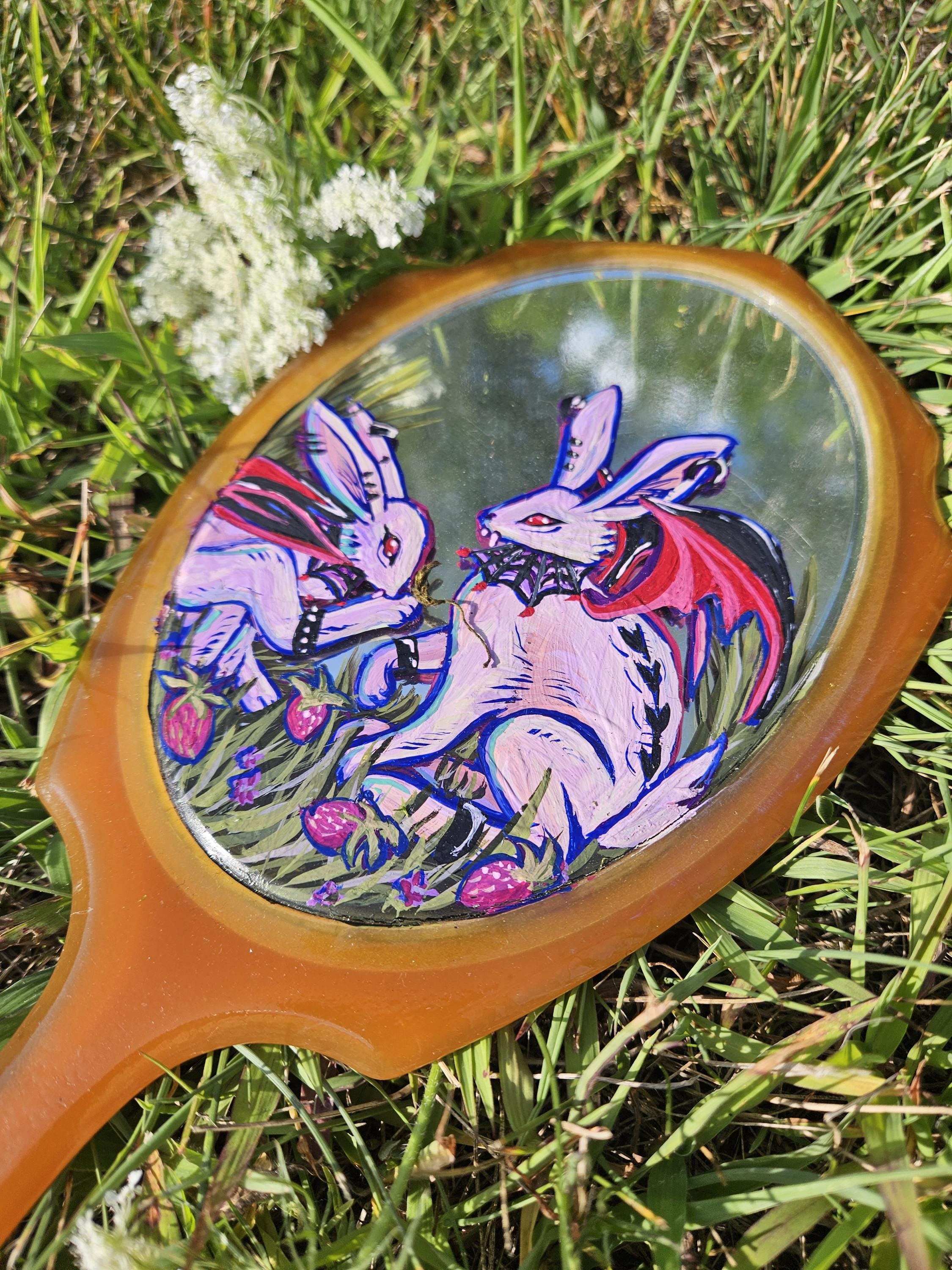 Mirror Painting: Vampire Bunnies