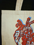 Distortion Heart Screen Printed Tote Bag
