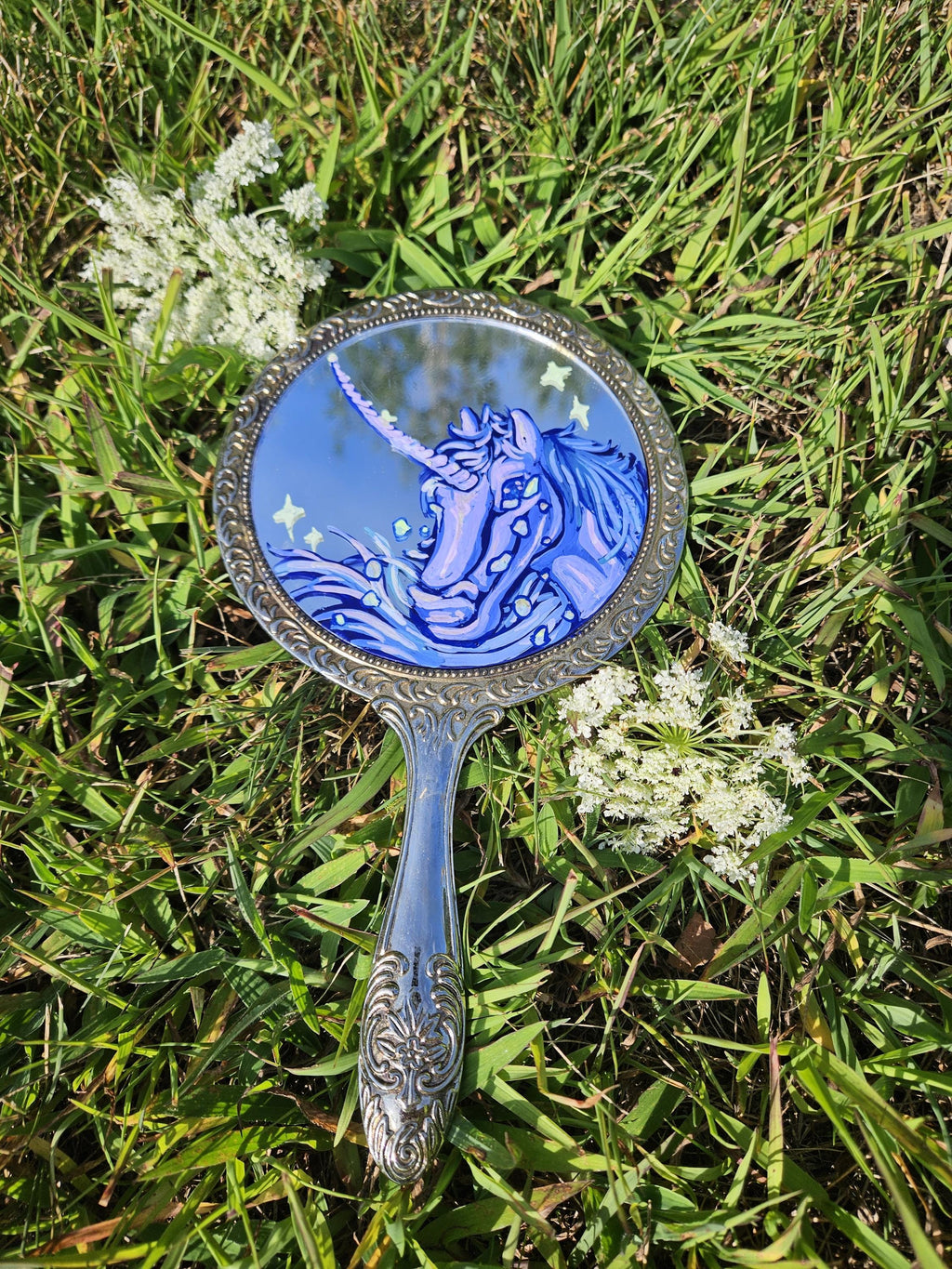Mirror Painting: Crying Unicorn