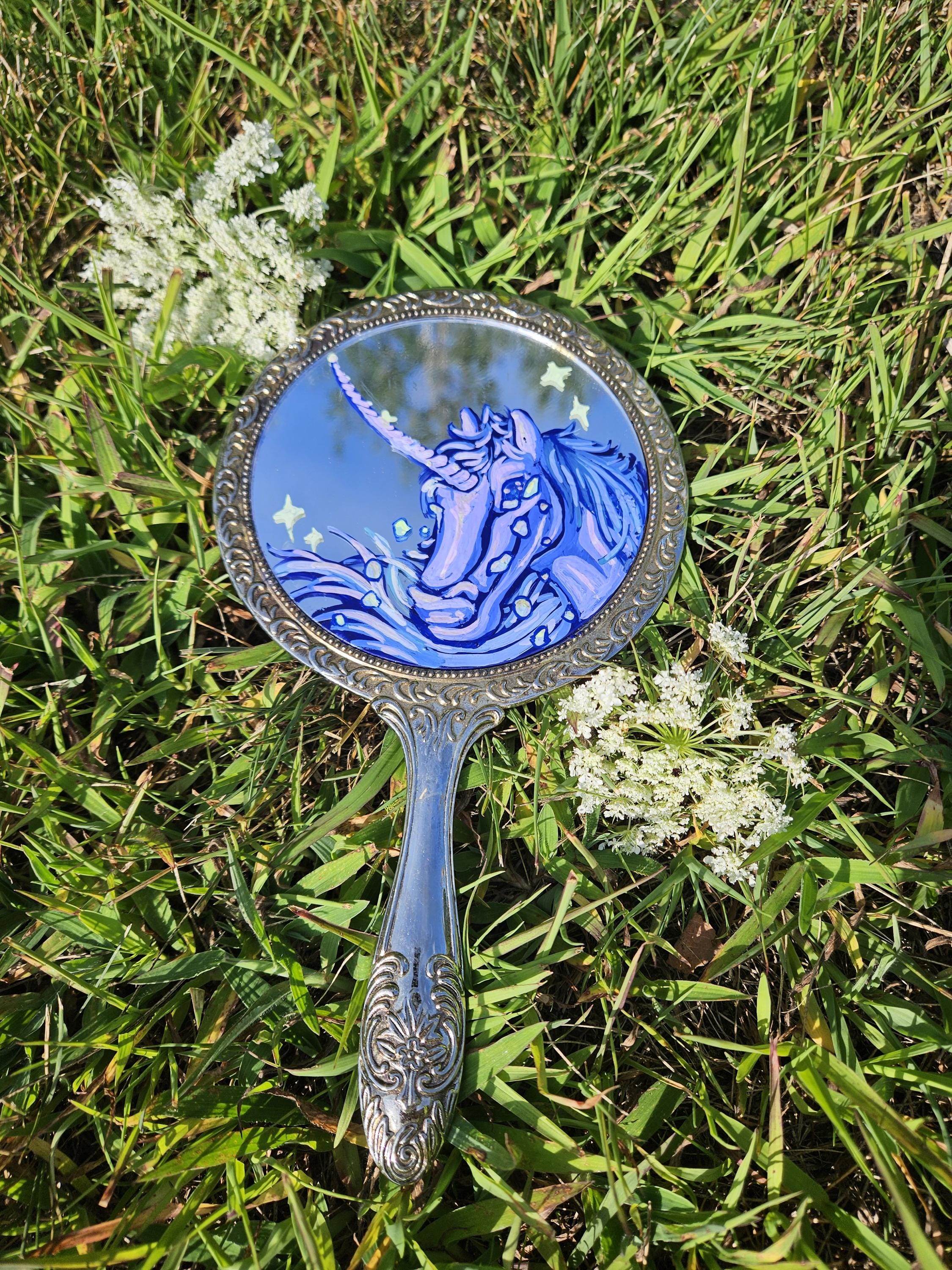 Mirror Painting: Crying Unicorn