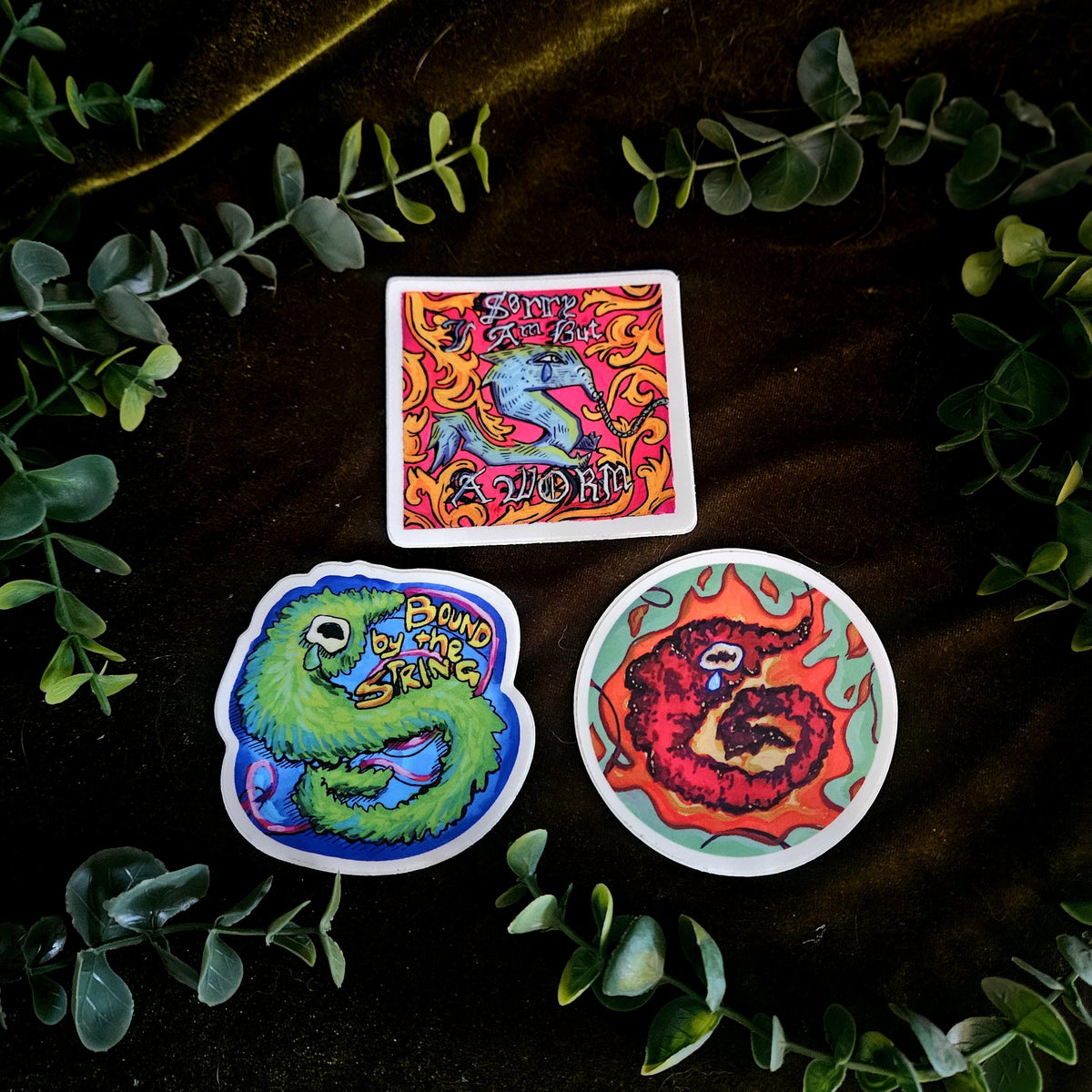 Panic Worm Stickers
