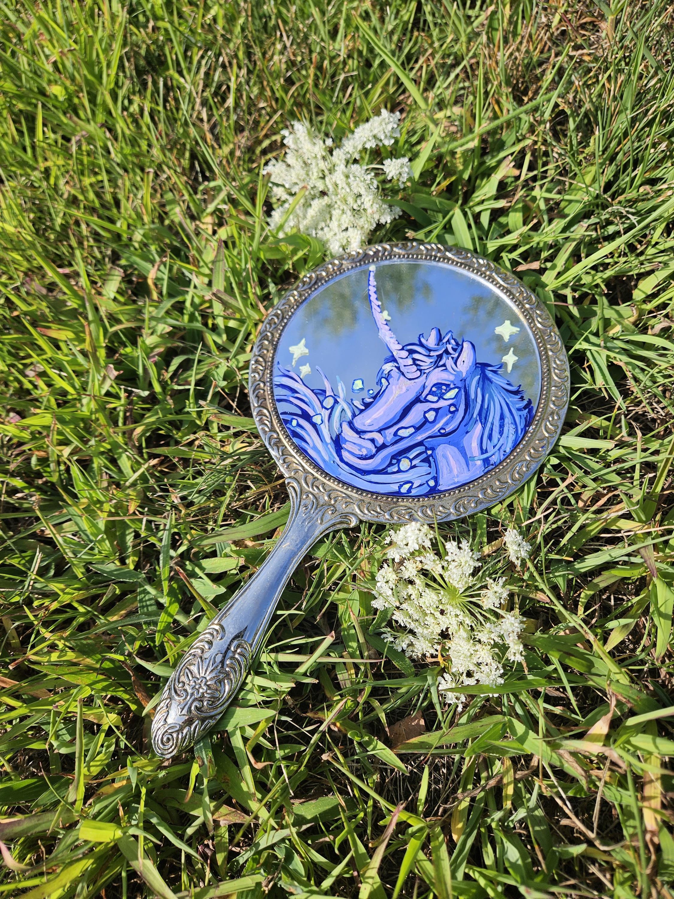 Mirror Painting: Crying Unicorn