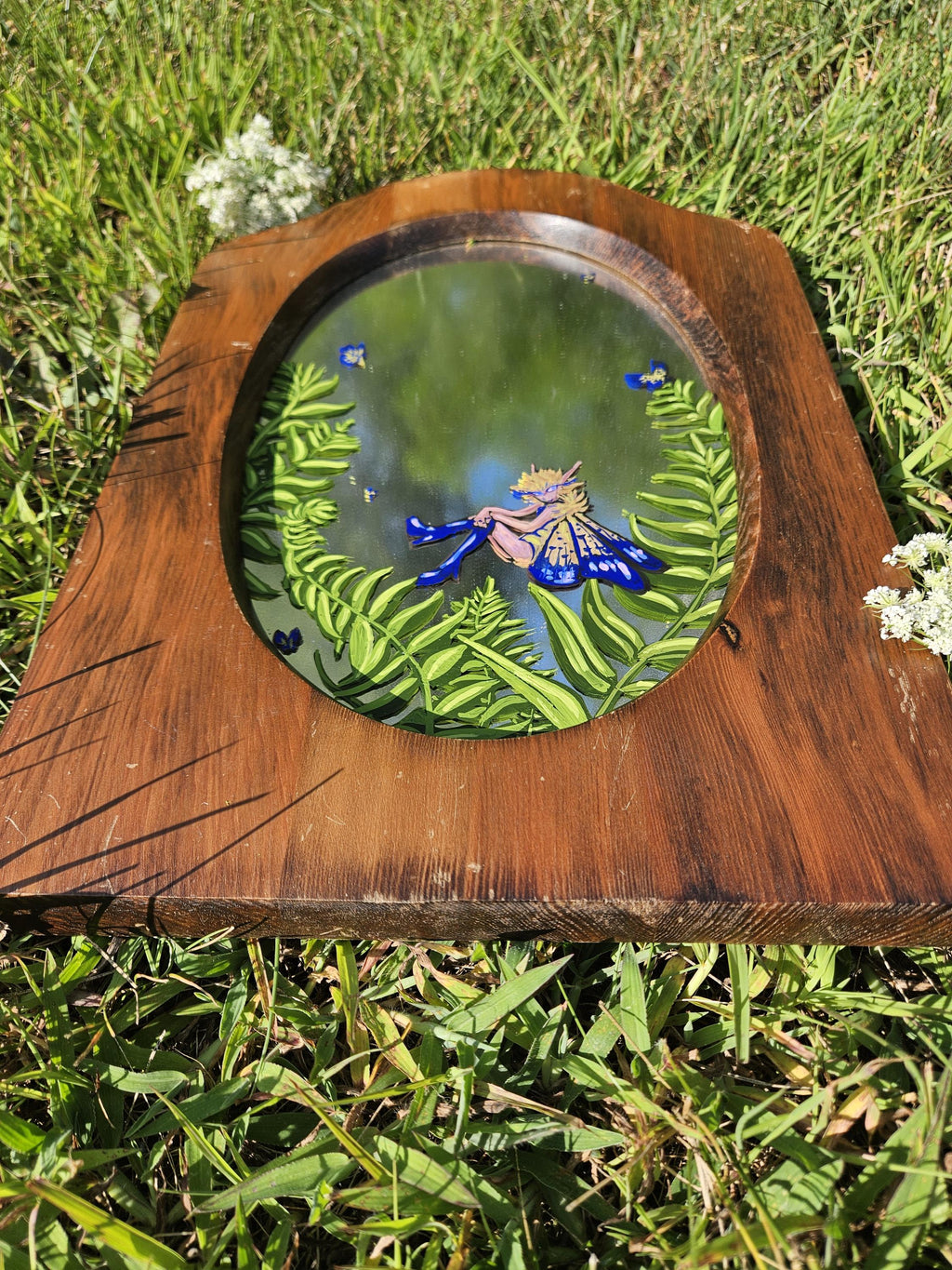 Mirror Painting: Blue Boots Butterfly Pixie