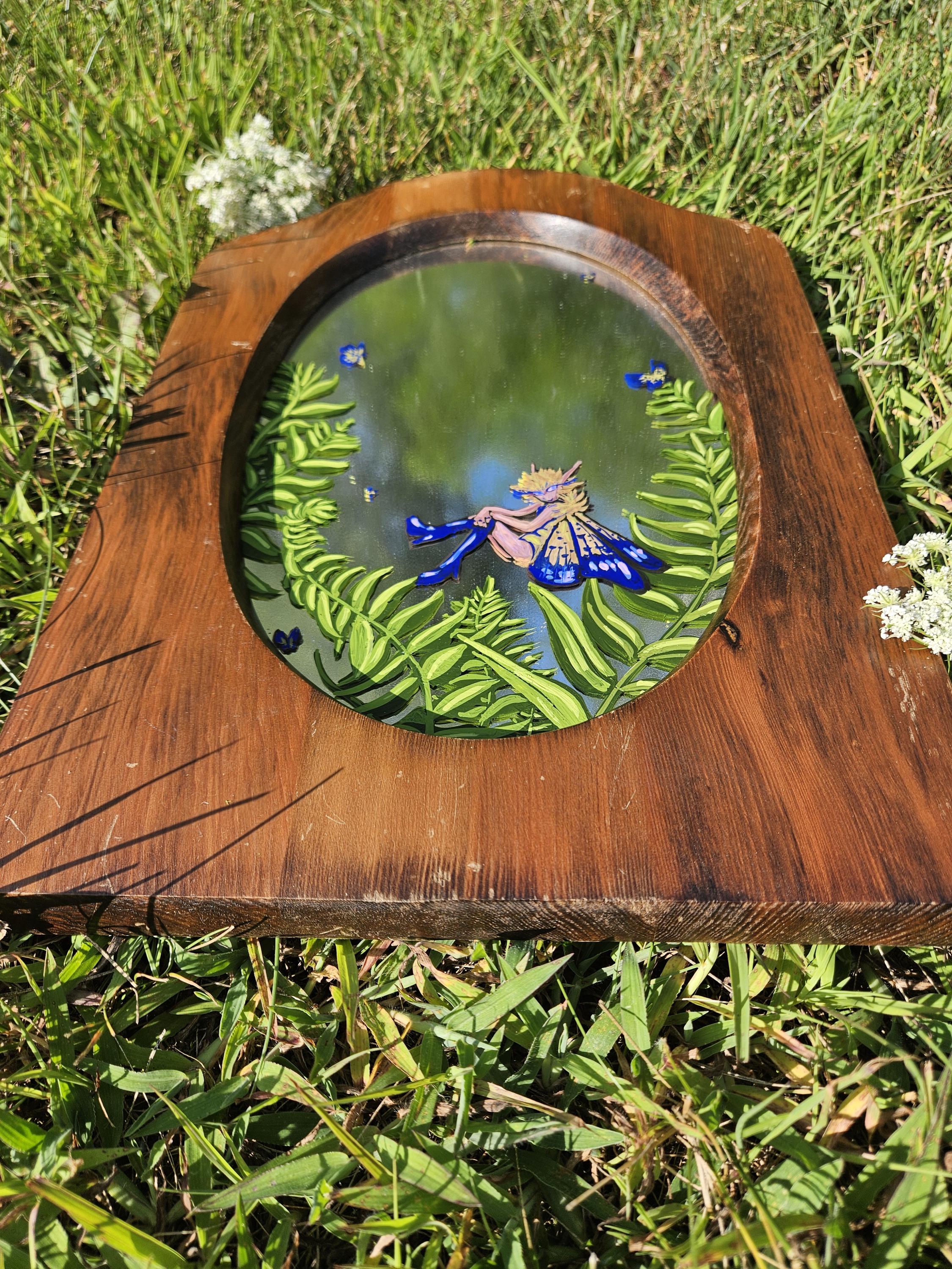 Mirror Painting: Blue Boots Butterfly Pixie