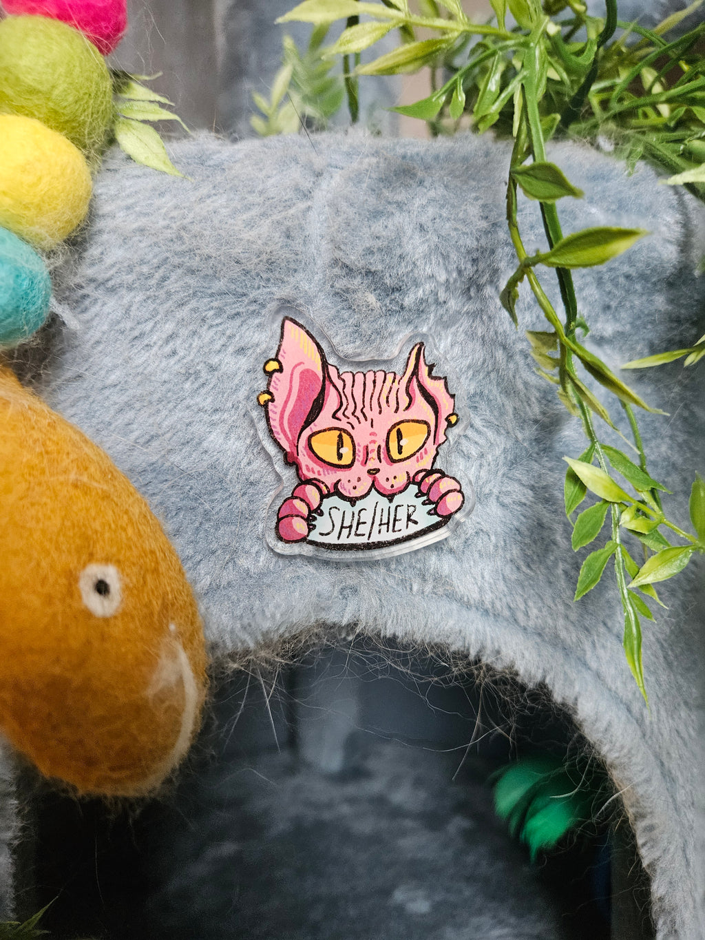PUNK KAT Pronoun Pins