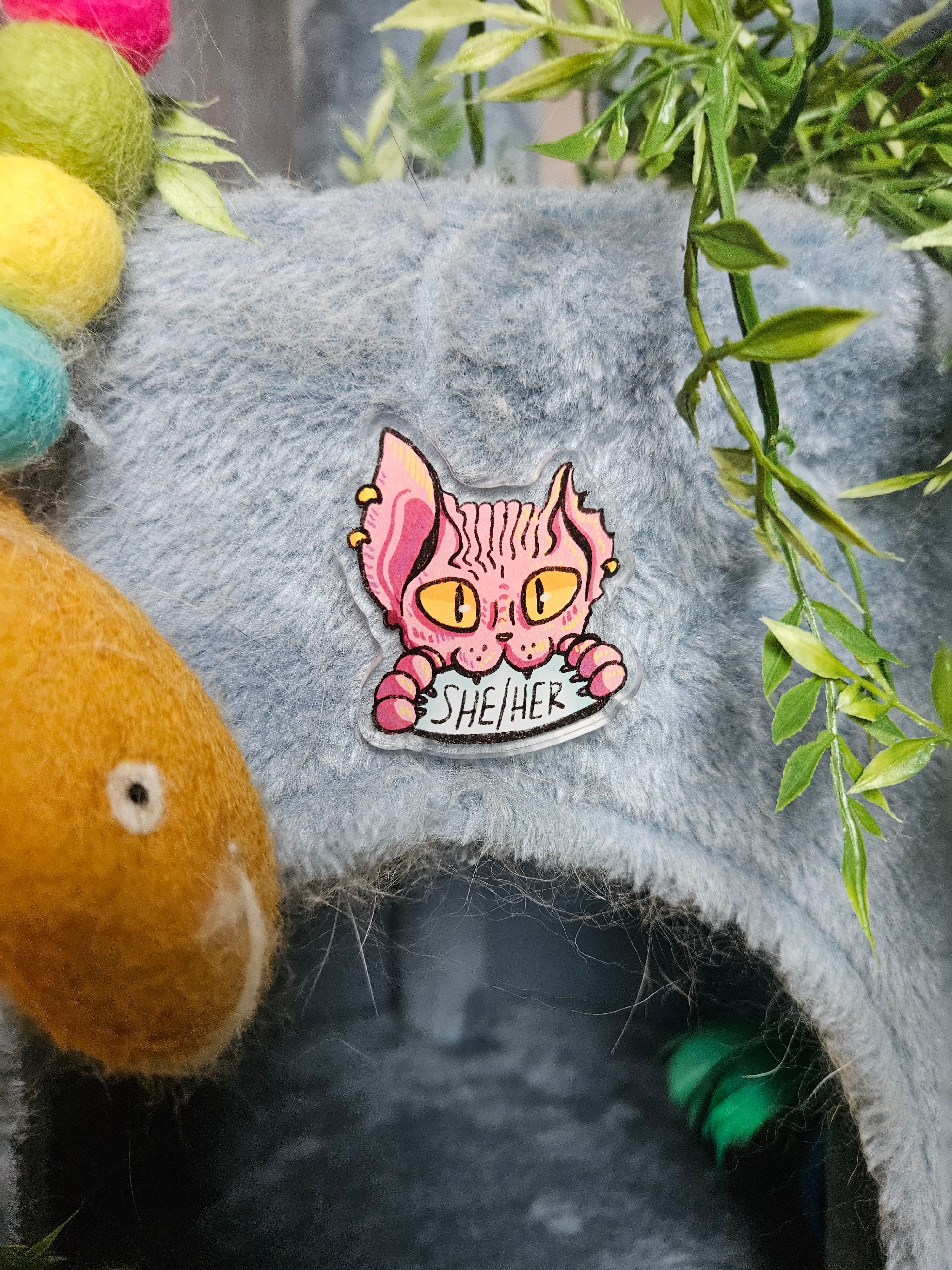 PUNK KAT Pronoun Pins