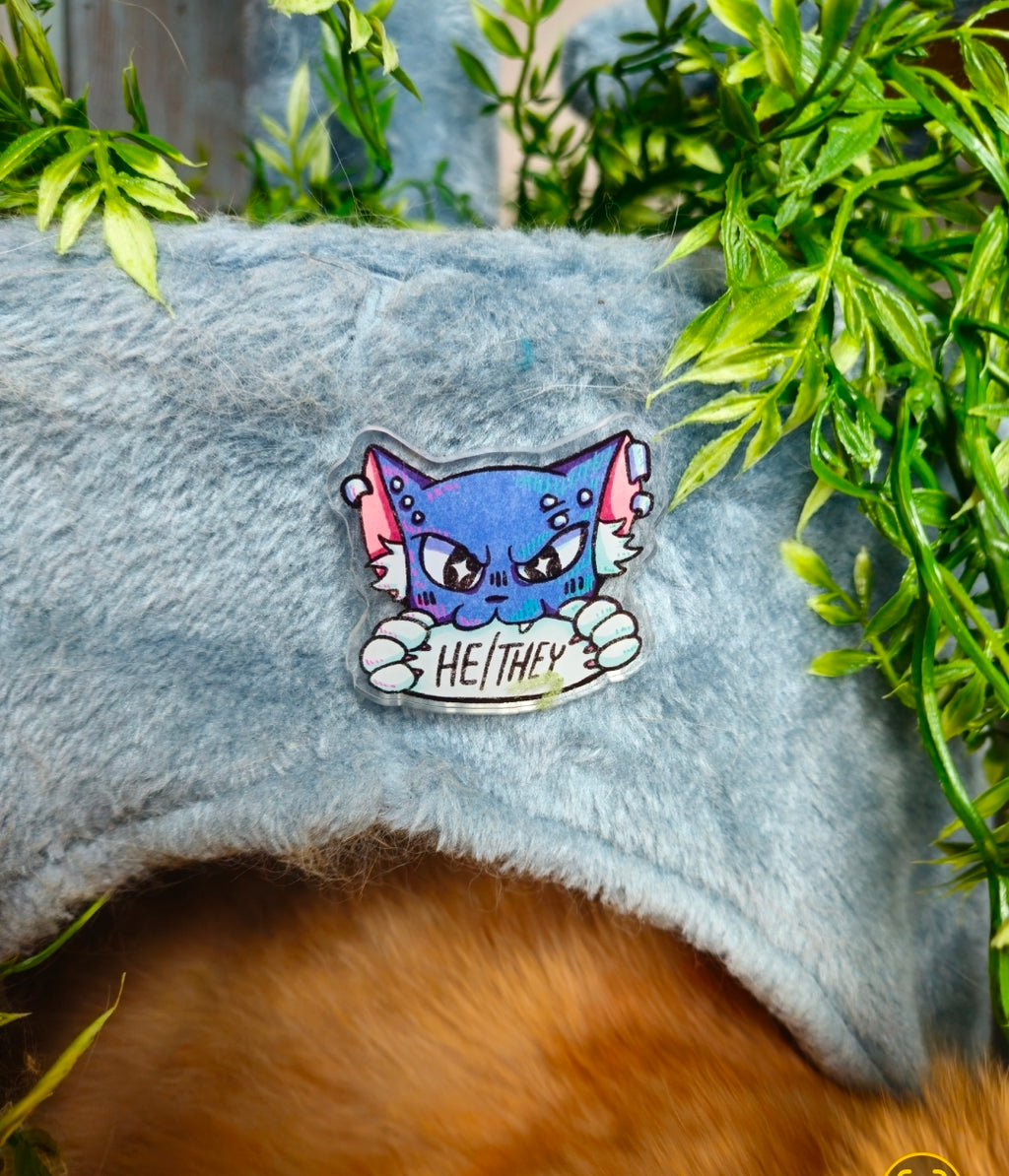 PUNK KAT Pronoun Pins
