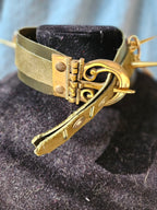 Mossy Chained Genuine Leather Choker