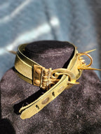 Mossy Chained Genuine Leather Choker